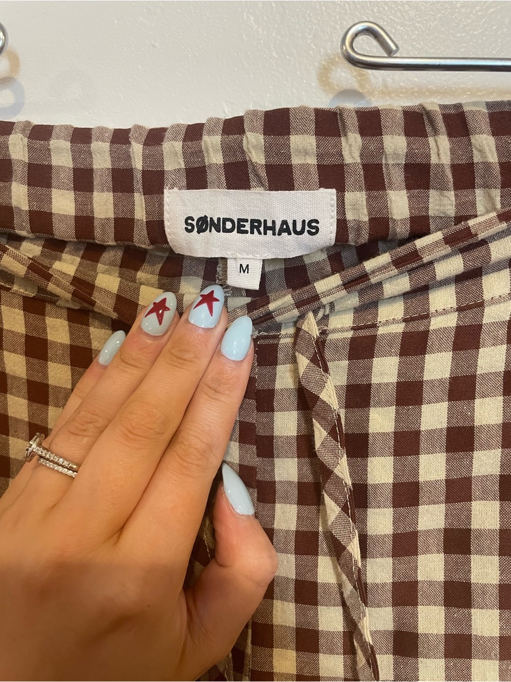 Sonderhaus Brown Gingham Wide-Leg ‘Perfect Pants’ - Picture 3 of 3